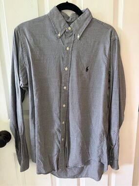 Polo by Ralph Lauren Button-Down Dress Shirt - Gray Pinstripe